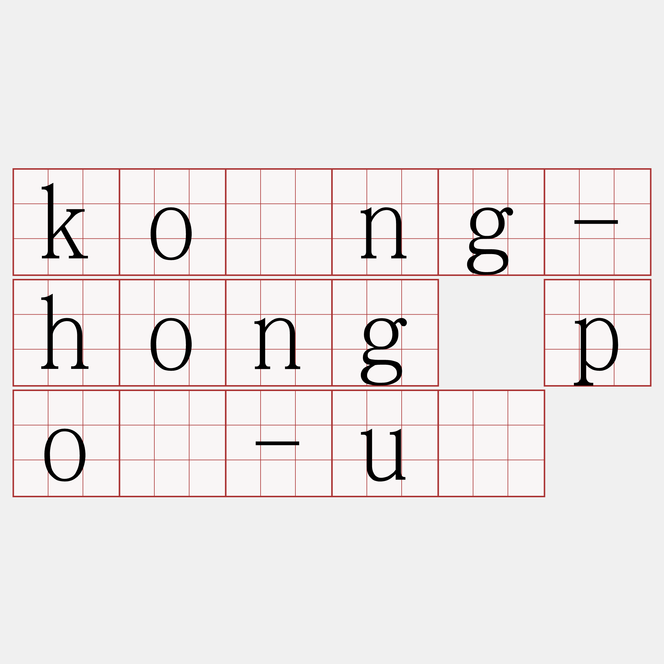 kông-hong pō-ú